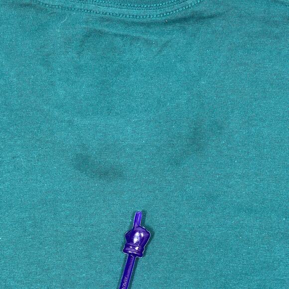 Vans Mt. Vans T-Shirt Small Teal Green Urban Outfitters Mountain Graphic *Stain* - Picture 8 of 8